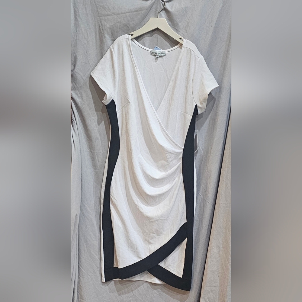 Elegant White and Black Dress